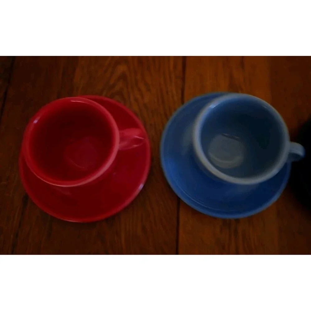 Fiesta Cups & Sanucers - Set Of 4 Excellent Condition. Post 1986 Colors - Picture 3 of 6